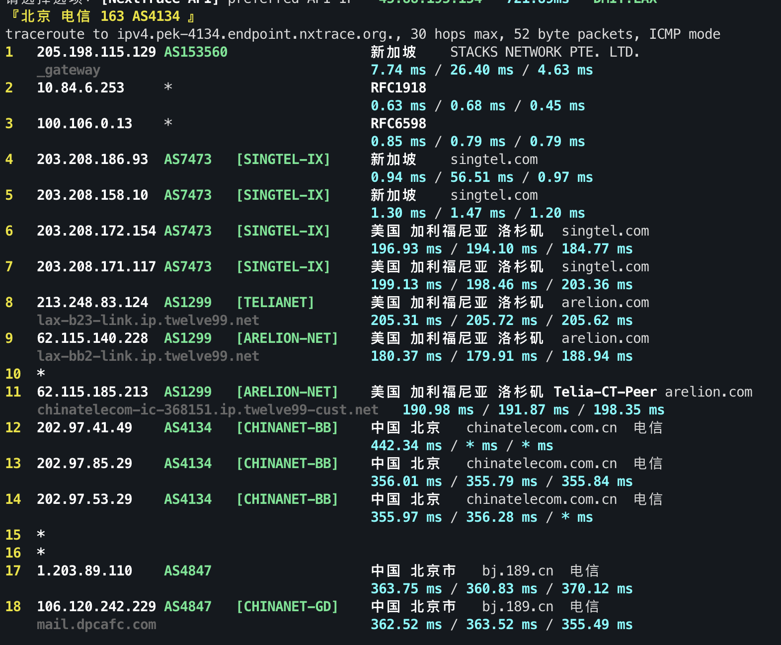 IPv4 回程 ICMP 3